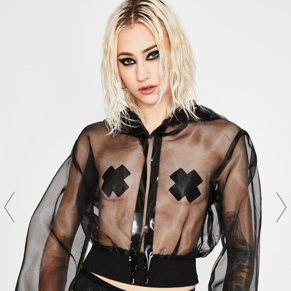 Hot & Delicious Dark Sass Scene Organza Hoodie